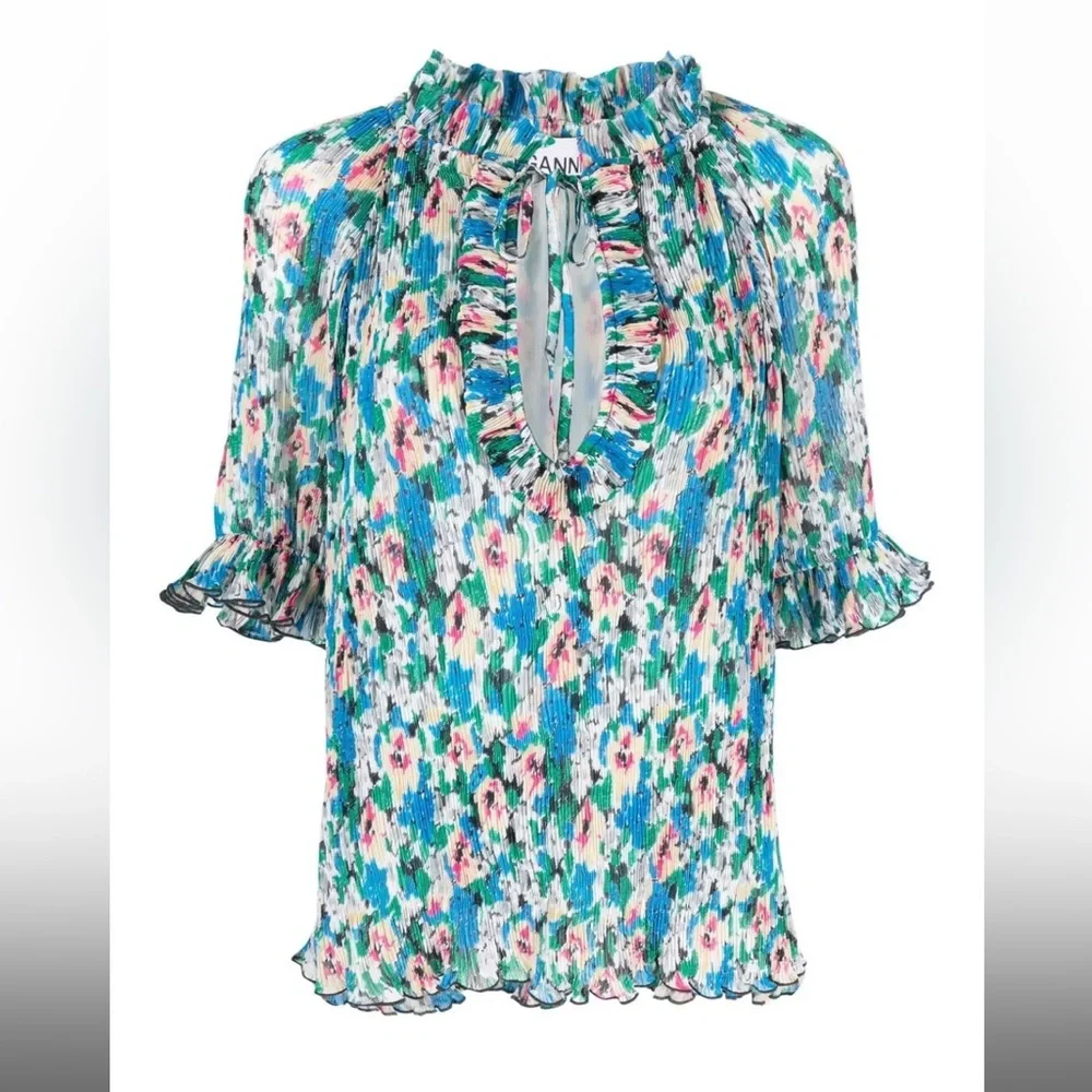 GANNI
floral-print ruffle blouse - Picture 1 of 5